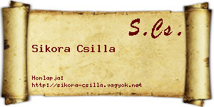 Sikora Csilla névjegykártya