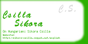 csilla sikora business card